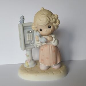 VTG Precious Moments Lord Don't Put Me on Hold Collectible Porcelain Figurine